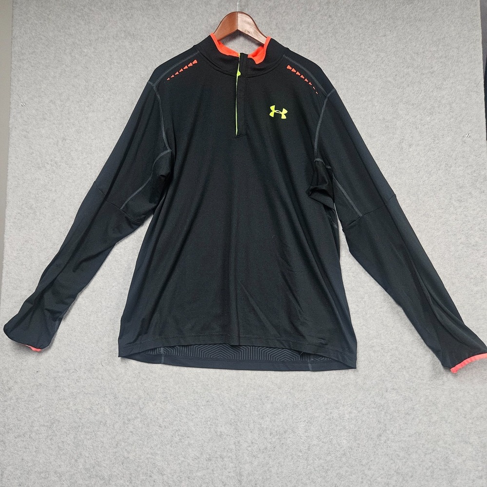 Under Armour Men's Long Sleeve Black 1/4 Zip Pullover 2XL NFL Combine Authentic